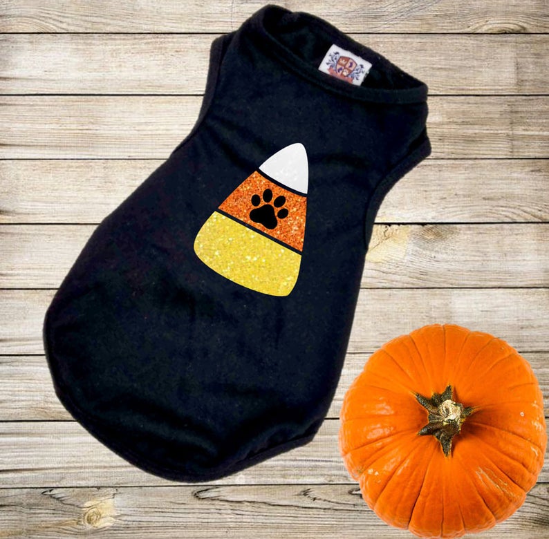 Halloween Dog Shirt | Sparkle Candy Corn